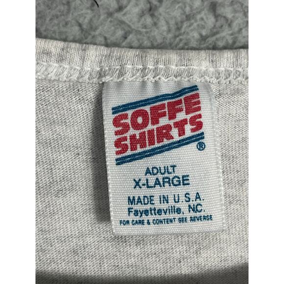Vintage Soffe Shirt NAVY Tank Top XL Gray USA Made Distressed Military Gym Shirt - Picture 4 of 7